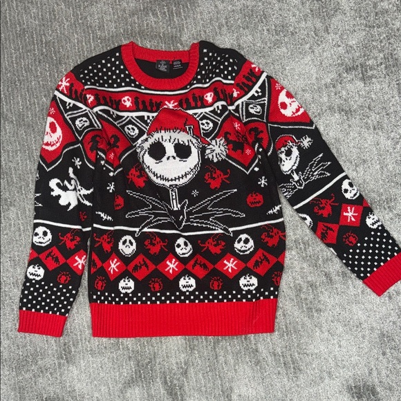 Disney Other - Disney Black and Red Jack Skellington Sweater